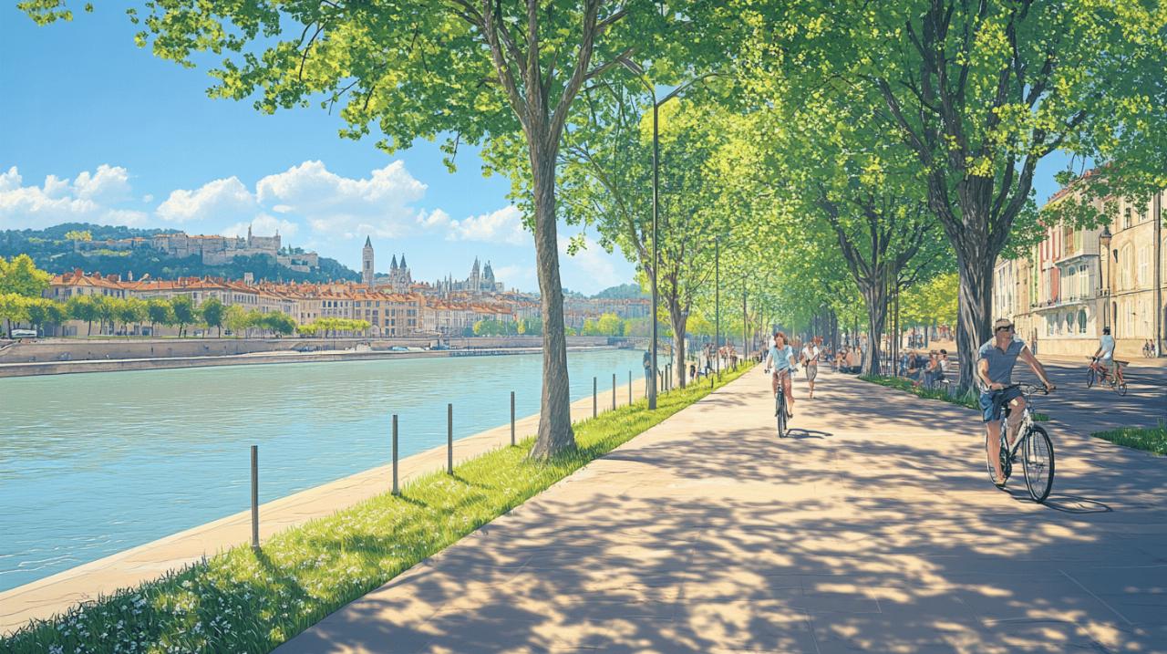 Voie verte des quais du Rhone : escapade a velo au cœur de Lyon